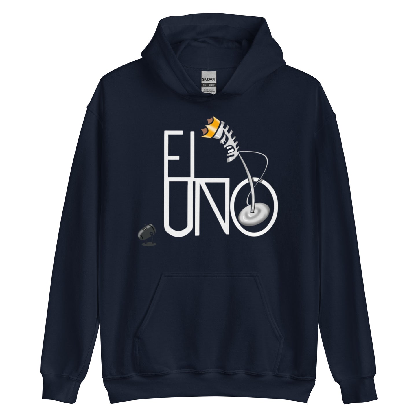EL UNO white Logo Hoodie