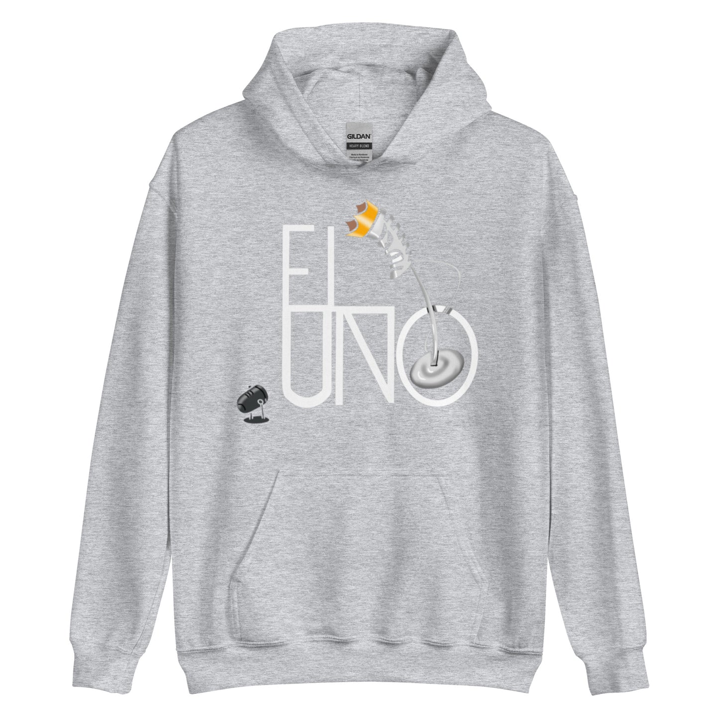EL UNO white Logo Hoodie