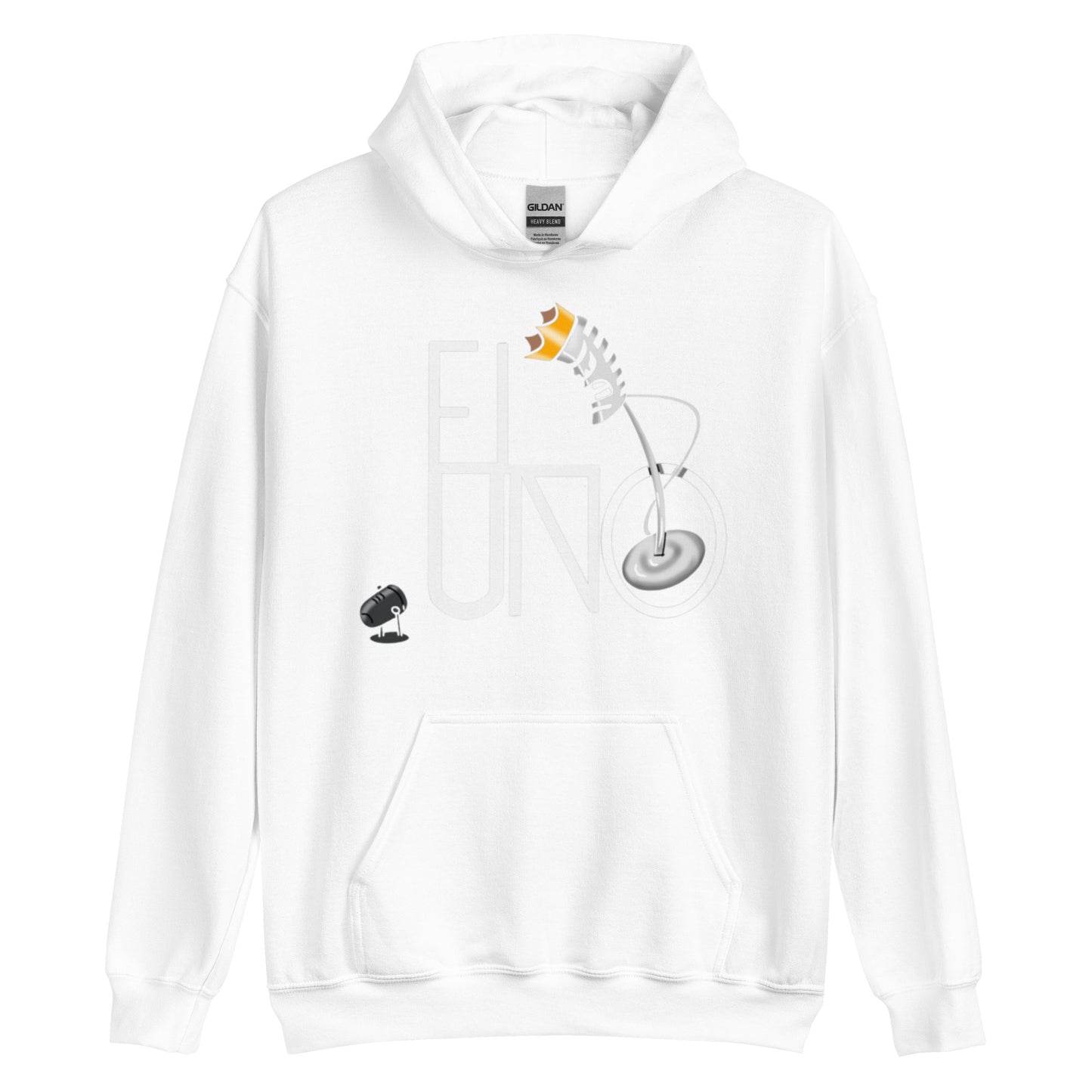 EL UNO white Logo Hoodie