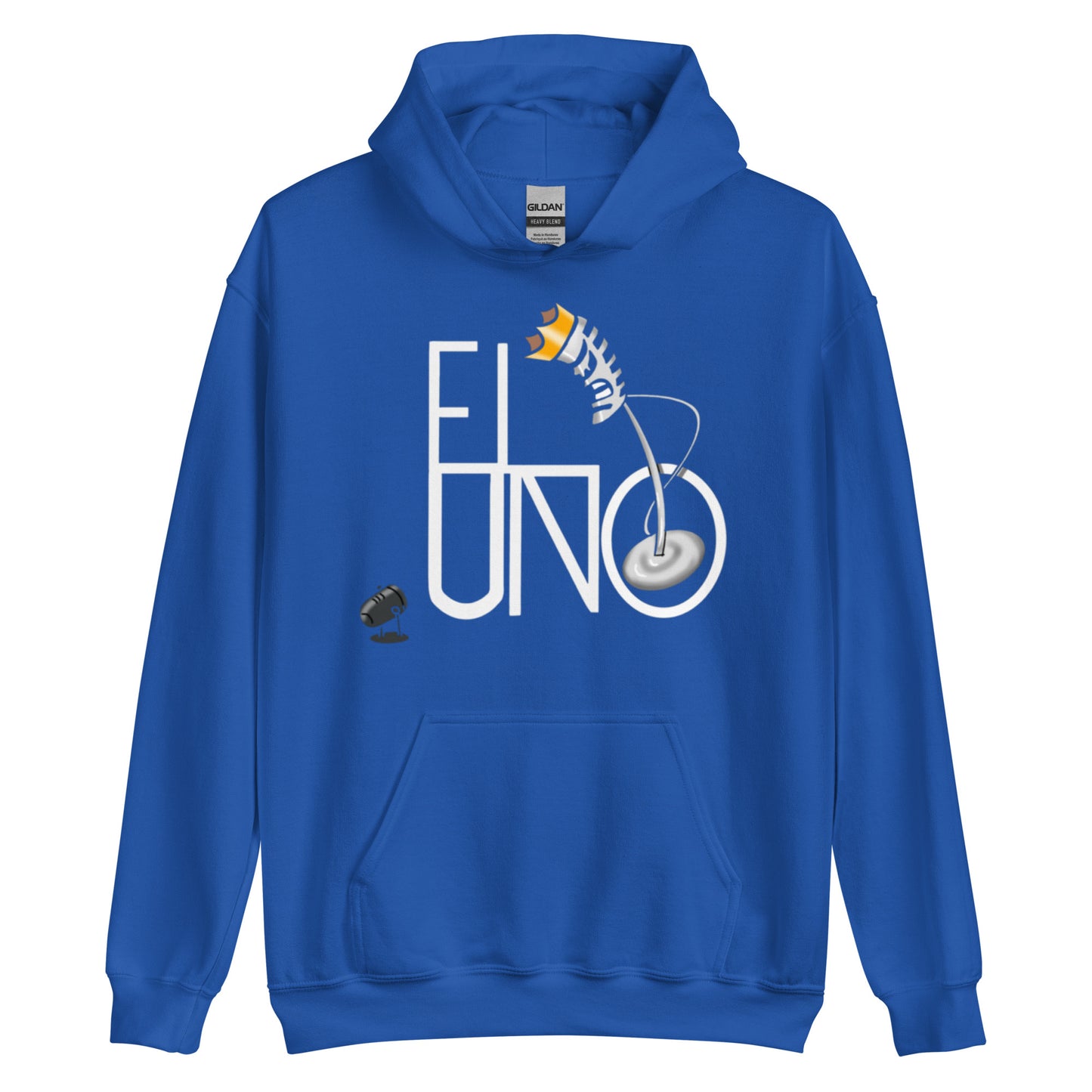 EL UNO white Logo Hoodie